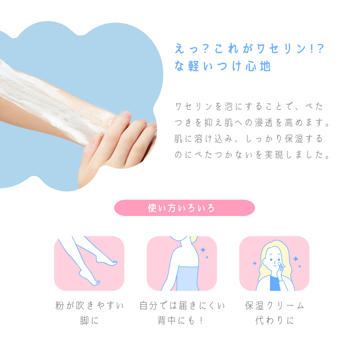 こめりん定期便 65g 泡ワセリン
