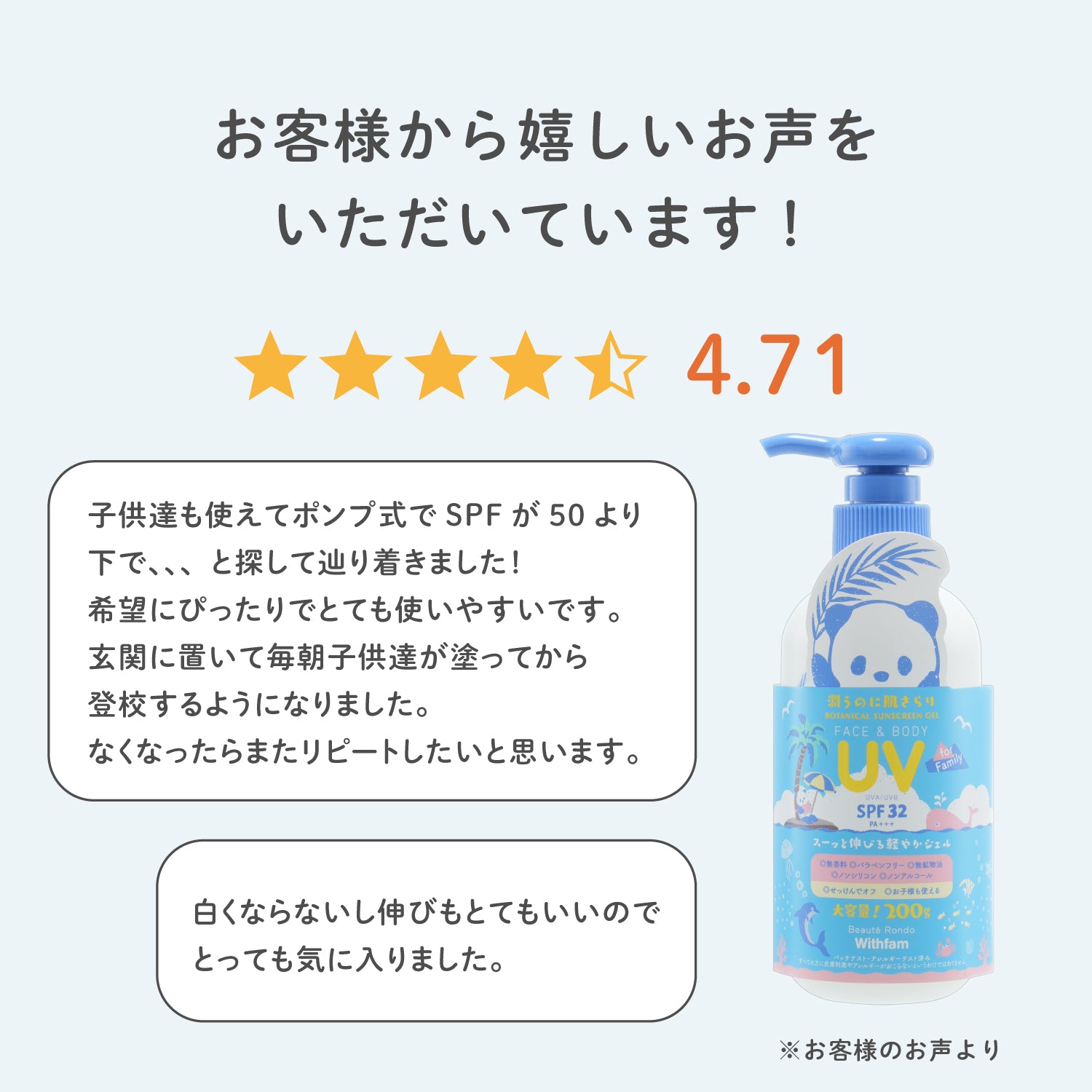 ビューテロンド Withfam UVジェル200g